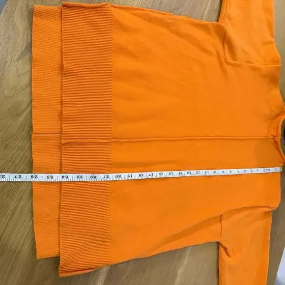 Mock neck long sleeve soft & cozy lounge sweater orange Women’s Medium - Picture 4 of 8